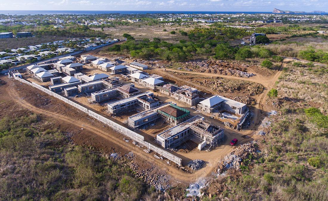Construction site aerial